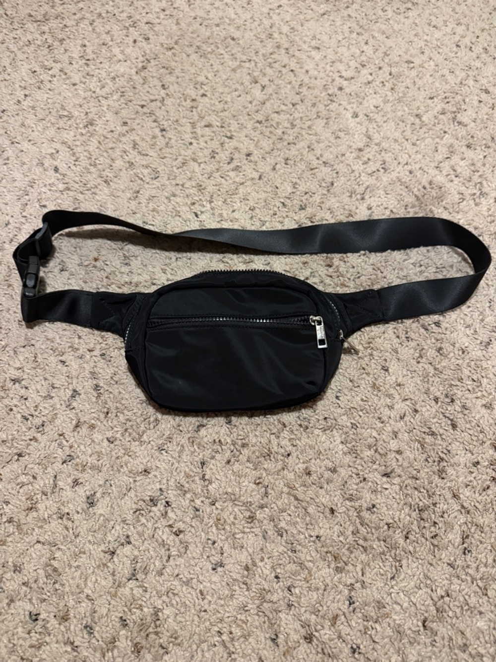 Madden Girl Black Nylon Crossbody Belt Bag
